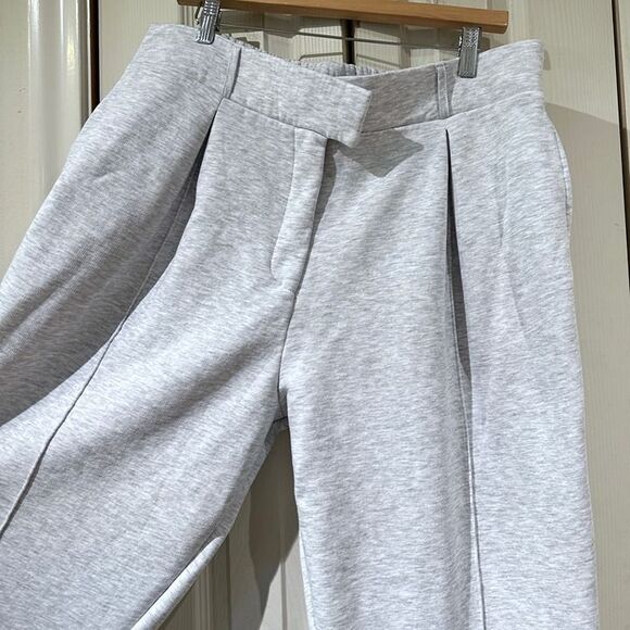 LIKE NEW ASOS DESIGN Gray Heather Baggy Wide Leg Tailored Trouser Sweatpants - Picture 8 of 12